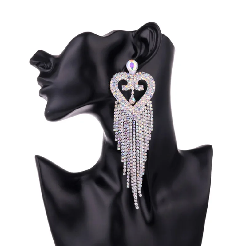 Love Heart Crystal Drop Earrings for Women Bijoux Long Tassel Rhinestone Dangle Earrings Party Jewelry Accessories
Love Heart Crystal Drop Earrings for Women Bijoux Long Tassel Rhinestone Dangle Earrings Party Jewelry Accessories