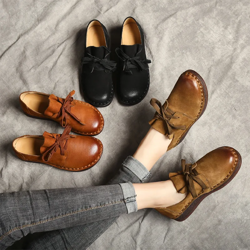 Leather Women's Shoes Casual Female Sneakers Autumn Soft Round Toe Flats Genuine Leather New Moccasin Fall Driving Summer Dress
Leather Women's Shoes Casual Female Sneakers Autumn Soft Round Toe Flats Genuine Leather New Moccasin Fall Driving Summer Dress