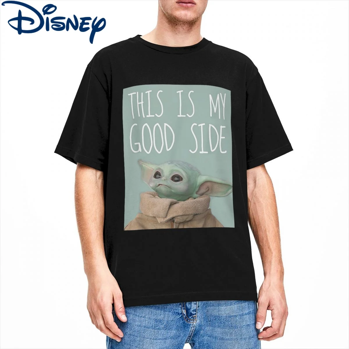Футболки Disney Star Baby Yoda для мужчин, веселая хлопковая Футболка с круглым вырезом
Футболки Disney Star Baby Yoda для мужчин, веселая хлопковая Футболка с круглым вырезом