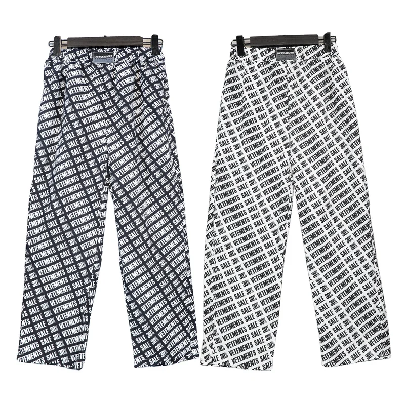 VETEMENTS 2022ss Bullet Screen Full Print Letters Diagonal Stripes Casual Sports Wide Leg Straight Men's And Women's Pants
VETEMENTS 2022ss Bullet Screen Full Print Letters Diagonal Stripes Casual Sports Wide Leg Straight Men's And Women's Pants
