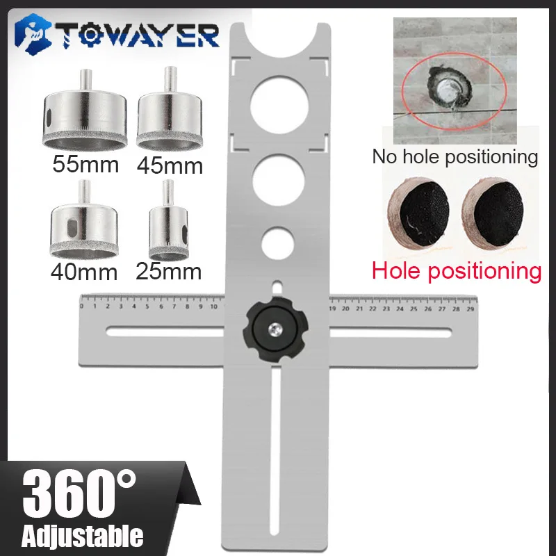 360 Graden Verstelbare Universele Tegel Glas Keramische Vloer Boren Gat Gereedschap Gat Opener Locator Positie Heerser Puncher
360 Graden Verstelbare Universele Tegel Glas Keramische Vloer Boren Gat Gereedschap Gat Opener Locator Positie Heerser Puncher
