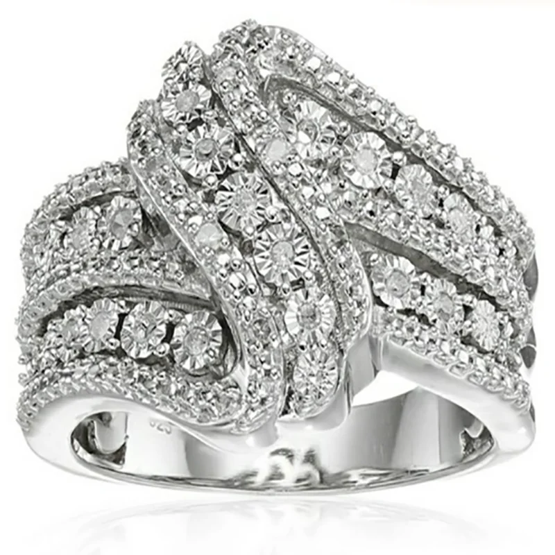 Milangirl Fashion Ladies Women's Ring Silver Plated Color Full Crystal Rhinestone Zircon Female Ring for Party Wedding Jewelry
Milangirl Fashion Ladies Women's Ring Silver Plated Color Full Crystal Rhinestone Zircon Female Ring for Party Wedding Jewelry
