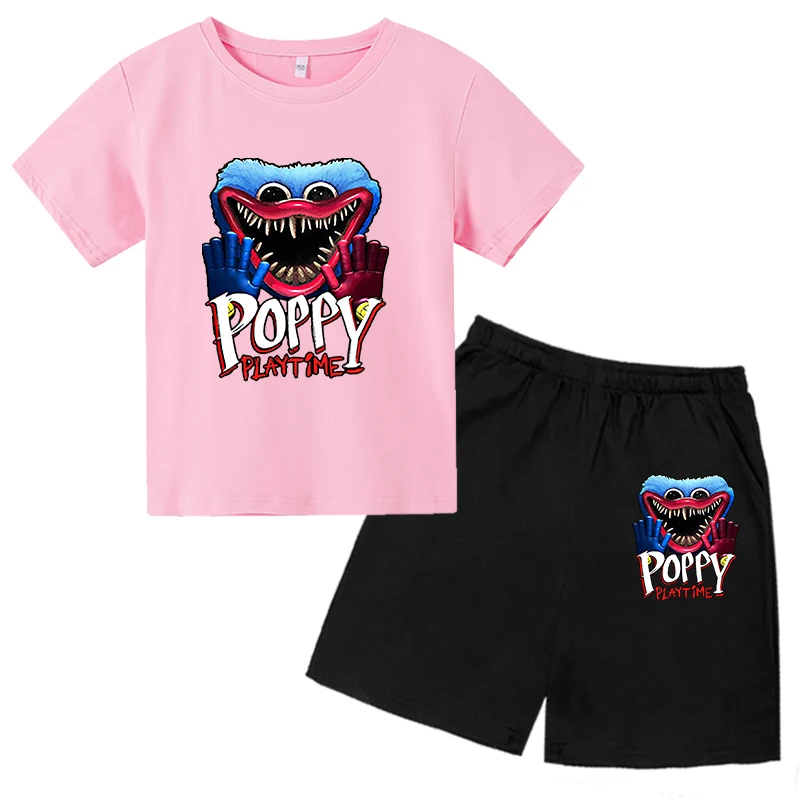 Huggy Wuggy Cosplay Summer Short Sleeve Top Poppy Playtime Gaming T-Shirt + Pants 2-Pack Horror Girl/Boy Cotton O-Neck Suit4-11Y
Huggy Wuggy Cosplay Summer Short Sleeve Top Poppy Playtime Gaming T-Shirt + Pants 2-Pack Horror Girl/Boy Cotton O-Neck Suit4-11Y