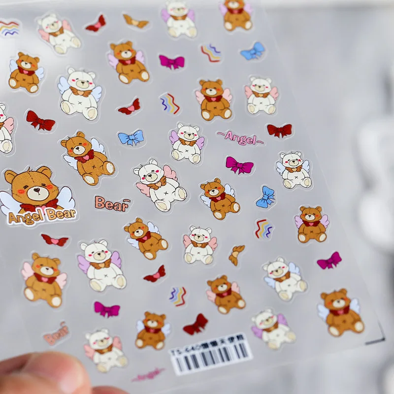 5D Embossed Bear Sticker Cute Anime Nail Stickers designer Thin Transparent Colorful Cartoon Bear Nail Art Decoration Wholesale
5D Embossed Bear Sticker Cute Anime Nail Stickers designer Thin Transparent Colorful Cartoon Bear Nail Art Decoration Wholesale