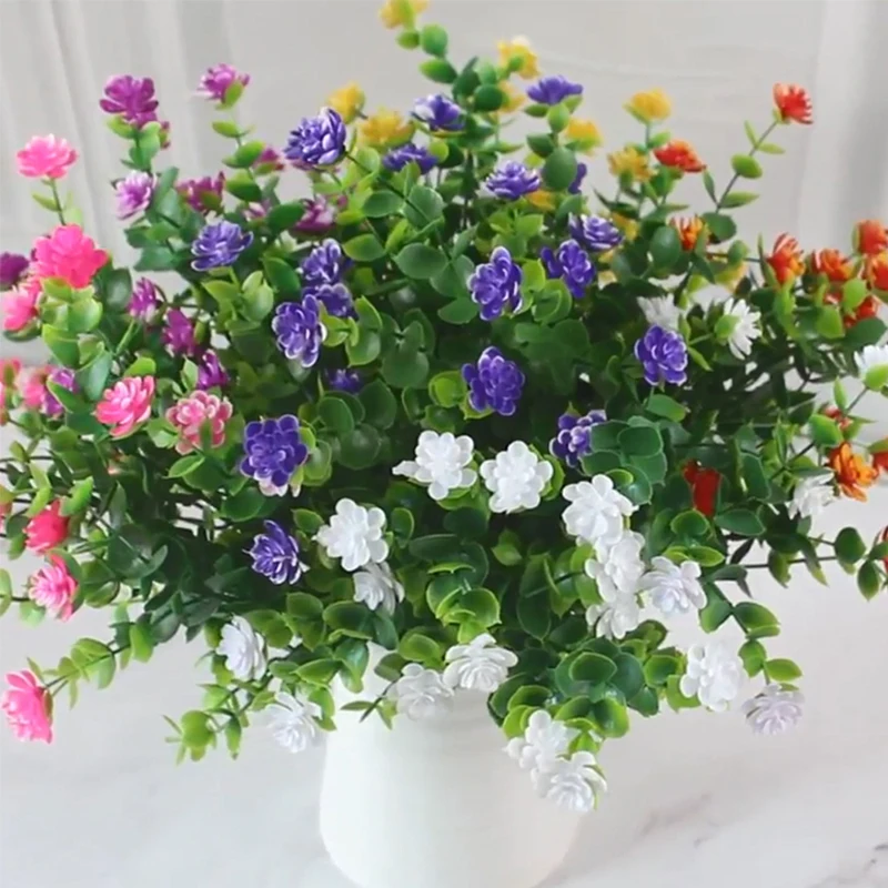 Artificial Flower Plastic Eucalyptus Rose Fake Plant Wedding Home Garden Decoration Bridal Bouquet Photography Props Household
Artificial Flower Plastic Eucalyptus Rose Fake Plant Wedding Home Garden Decoration Bridal Bouquet Photography Props Household