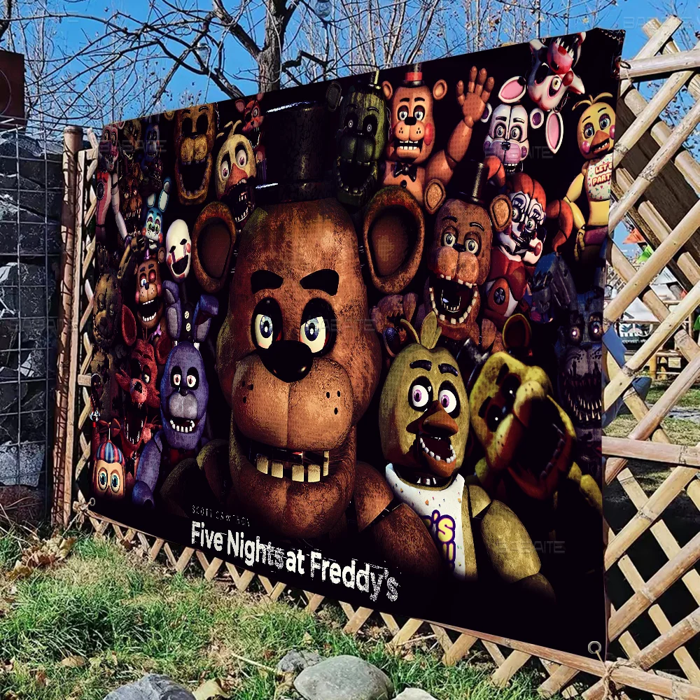 F-Fnaf-Animatronics Большой размер Магазин Художественная акция Рекламная стенд Флаг