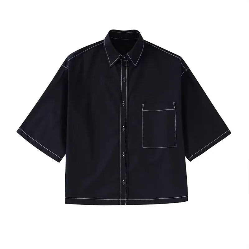 ZATRHMBM Blouses For Women Fashion 2022 Contrast Stitching Embellished Shirt Vintage Short Sleeve Summer Basic Ladies Tops
ZATRHMBM Blouses For Women Fashion 2022 Contrast Stitching Embellished Shirt Vintage Short Sleeve Summer Basic Ladies Tops