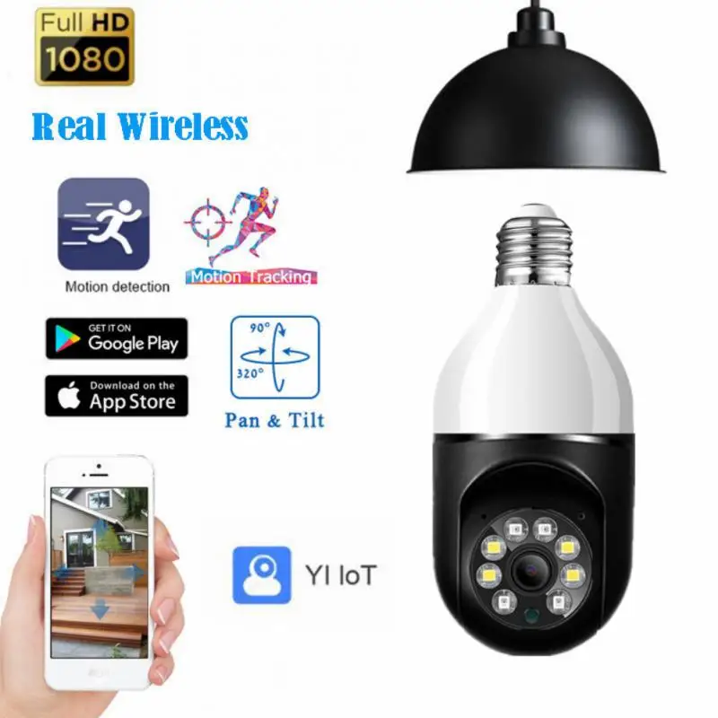 E27 200W Bulb Surveillance Camera Night Vision Full Color Automatic Human Tracking Zoom Indoor Security Monitor Wifi Camera
E27 200W Bulb Surveillance Camera Night Vision Full Color Automatic Human Tracking Zoom Indoor Security Monitor Wifi Camera