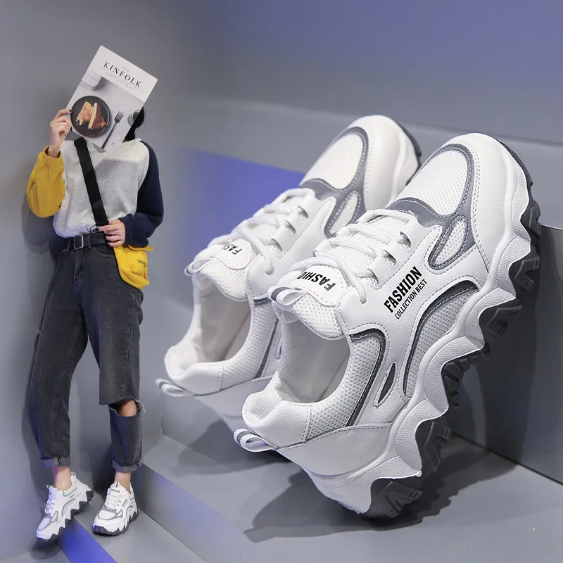 2022 Women Sneakers Vulcanize Shoes New Female Black White Platform Thick Sole Running Casual Shoe Woman Sport Shoes
2022 Women Sneakers Vulcanize Shoes New Female Black White Platform Thick Sole Running Casual Shoe Woman Sport Shoes