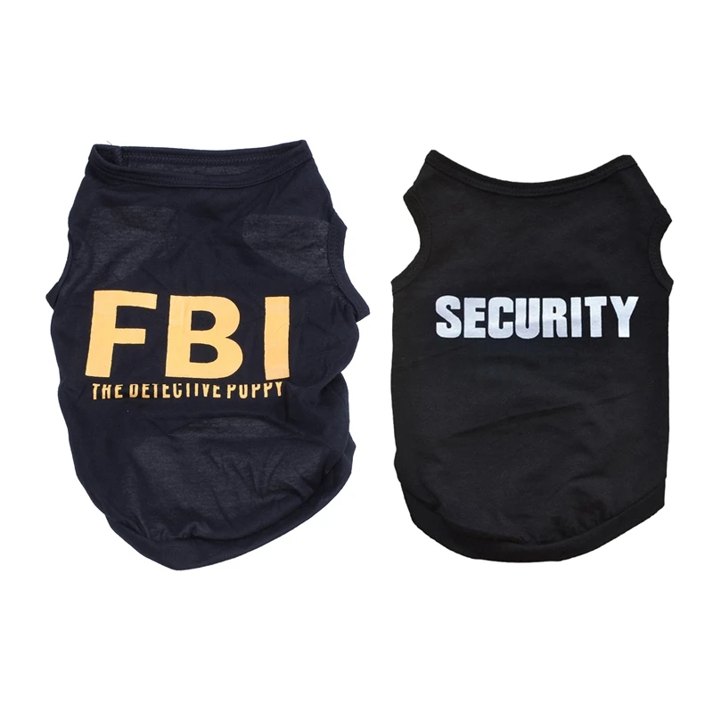 FBI The Detective Puppy Black Vest T-Shirt M & Puppy Dog Cat Vest T Shirt Coat Dress Sweater Apparel "SECURITY", Black L
FBI The Detective Puppy Black Vest T-Shirt M & Puppy Dog Cat Vest T Shirt Coat Dress Sweater Apparel "SECURITY", Black L
