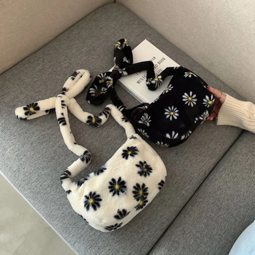 Autumn Shoulder Handbag Daisy Pattern Crossbody Bag Totes for Lady Plush Satchel Fashion Exquisite Shopping Bag
Autumn Shoulder Handbag Daisy Pattern Crossbody Bag Totes for Lady Plush Satchel Fashion Exquisite Shopping Bag