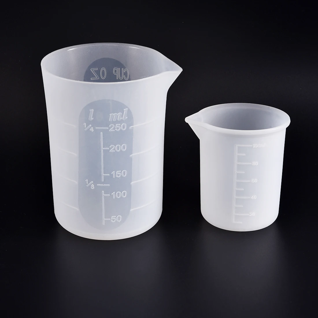 

100ML Kitchen Measuring Cup With Clear Scales Silicone Resin Glue DIY Tool Jewelry Make Practical Good Grips Measuring Tool