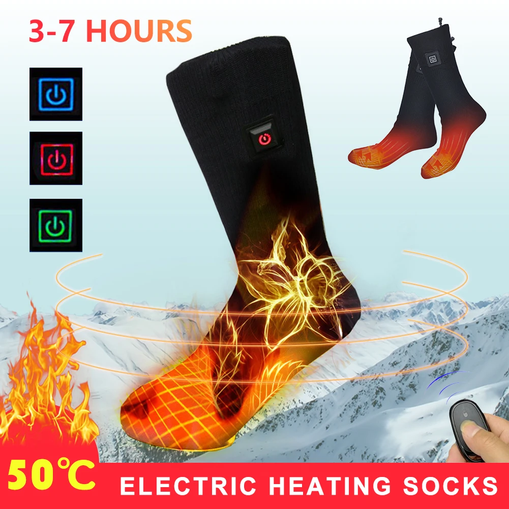 Winter Electric Heating Socks 3 Temperature Adjustable Remote Control USB Heated Socks Thermal Foot Warmer For Cycling Skiing
Winter Electric Heating Socks 3 Temperature Adjustable Remote Control USB Heated Socks Thermal Foot Warmer For Cycling Skiing