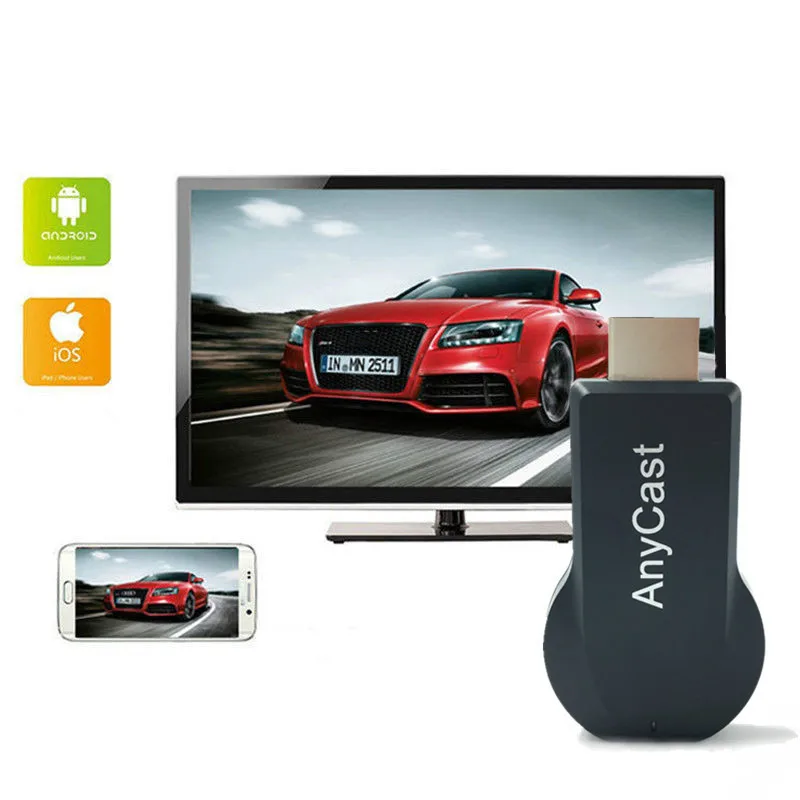 ТВ-приемник для телефона с Wi-Fi дисплеем M2 Plus Anycast DLNA Miracast Airplay зеркальный экран
