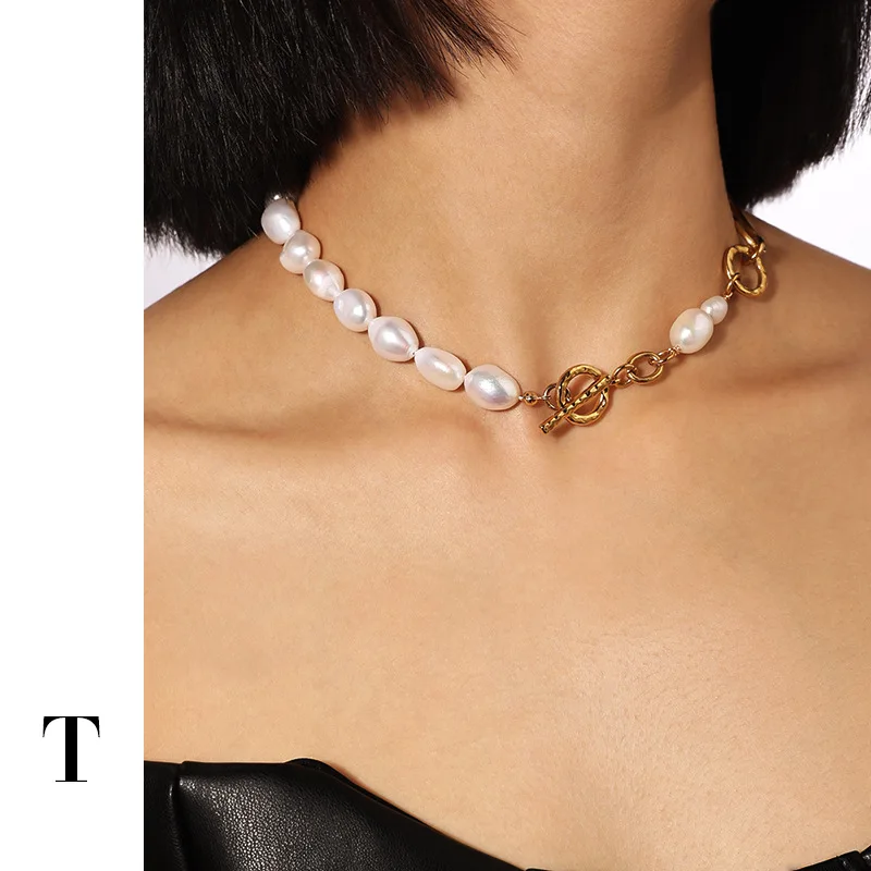 French Retro Light Luxury Natural Baroque Real Pearl Necklace Fashion Cold Wind High-grade Chain Women's Claviclepearl necklace
French Retro Light Luxury Natural Baroque Real Pearl Necklace Fashion Cold Wind High-grade Chain Women's Claviclepearl necklace