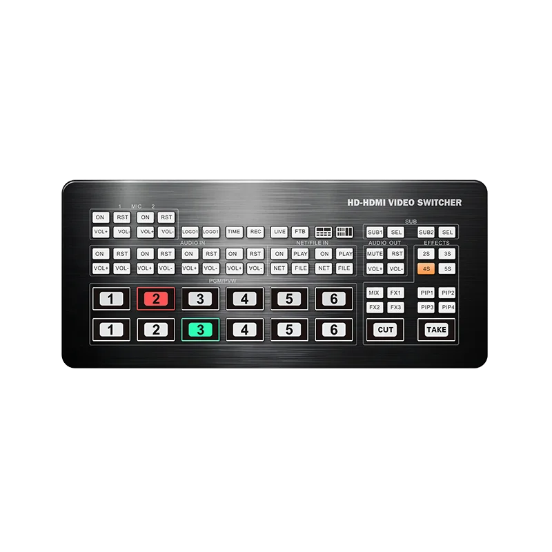 Oton Geek S06-A 6 Channel HD new Live Streaming Video Mixer Switcher with 4 HD-MI and 2 USB inputs
Oton Geek S06-A 6 Channel HD new Live Streaming Video Mixer Switcher with 4 HD-MI and 2 USB inputs