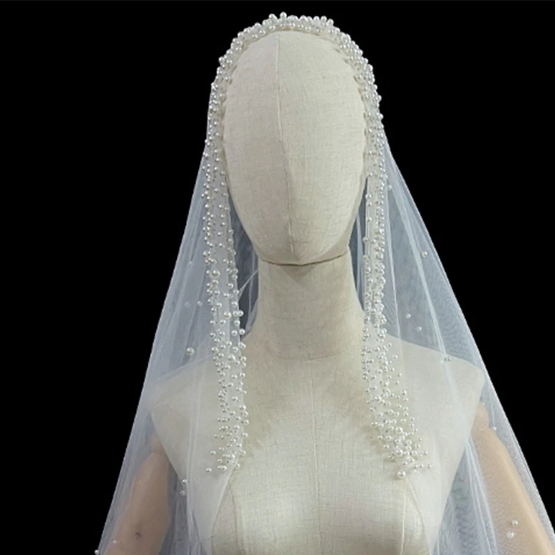 X7YC 1 Tier Wedding Bridal Veil No Comb Shiny Beads Adornment Cut Edge Elegant Sheer Tulle Short Fingertip Length
X7YC 1 Tier Wedding Bridal Veil No Comb Shiny Beads Adornment Cut Edge Elegant Sheer Tulle Short Fingertip Length