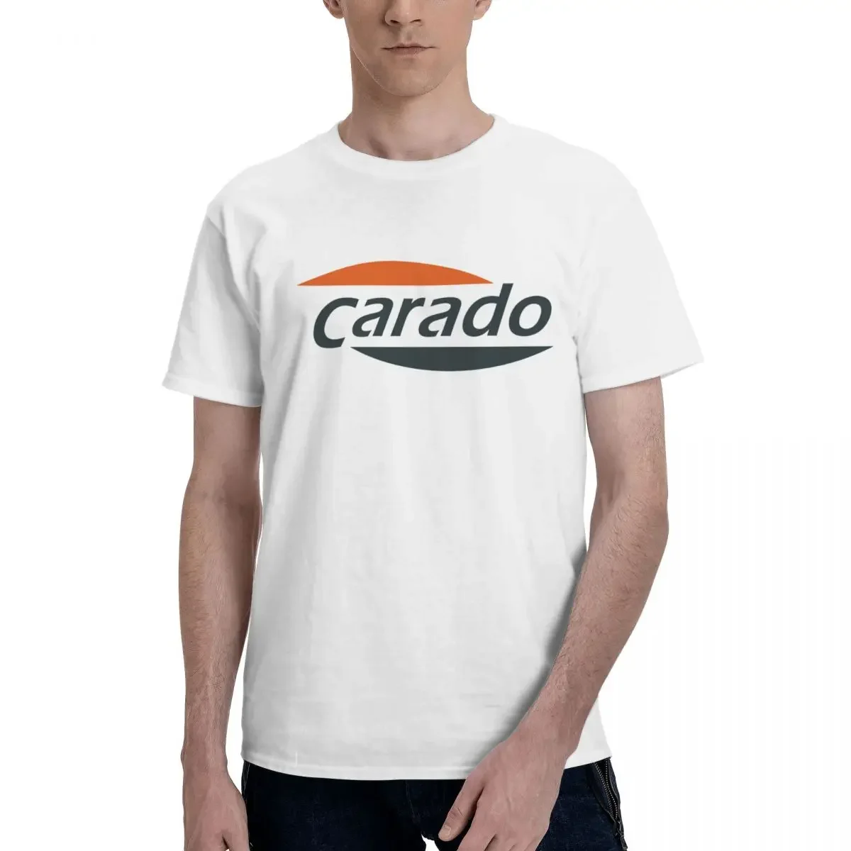 Футболка с логотипом Carado для мужчин футболки из хлопка мужские короткая летняя
