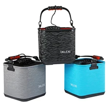 Fishing Bait Shrimp Live Bag Collapsible Wash Basin Folding Bucket Container Fishing Bucket for Travelling