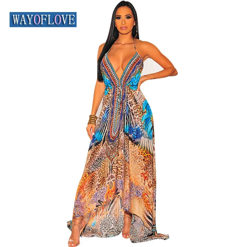 WAYOFLOVE Woman Summer Vintage Long Dress Beach Casual Sexy Backless Strap Leopard Print V Neck Vestids Party Loose Maix Dresses
WAYOFLOVE Woman Summer Vintage Long Dress Beach Casual Sexy Backless Strap Leopard Print V Neck Vestids Party Loose Maix Dresses