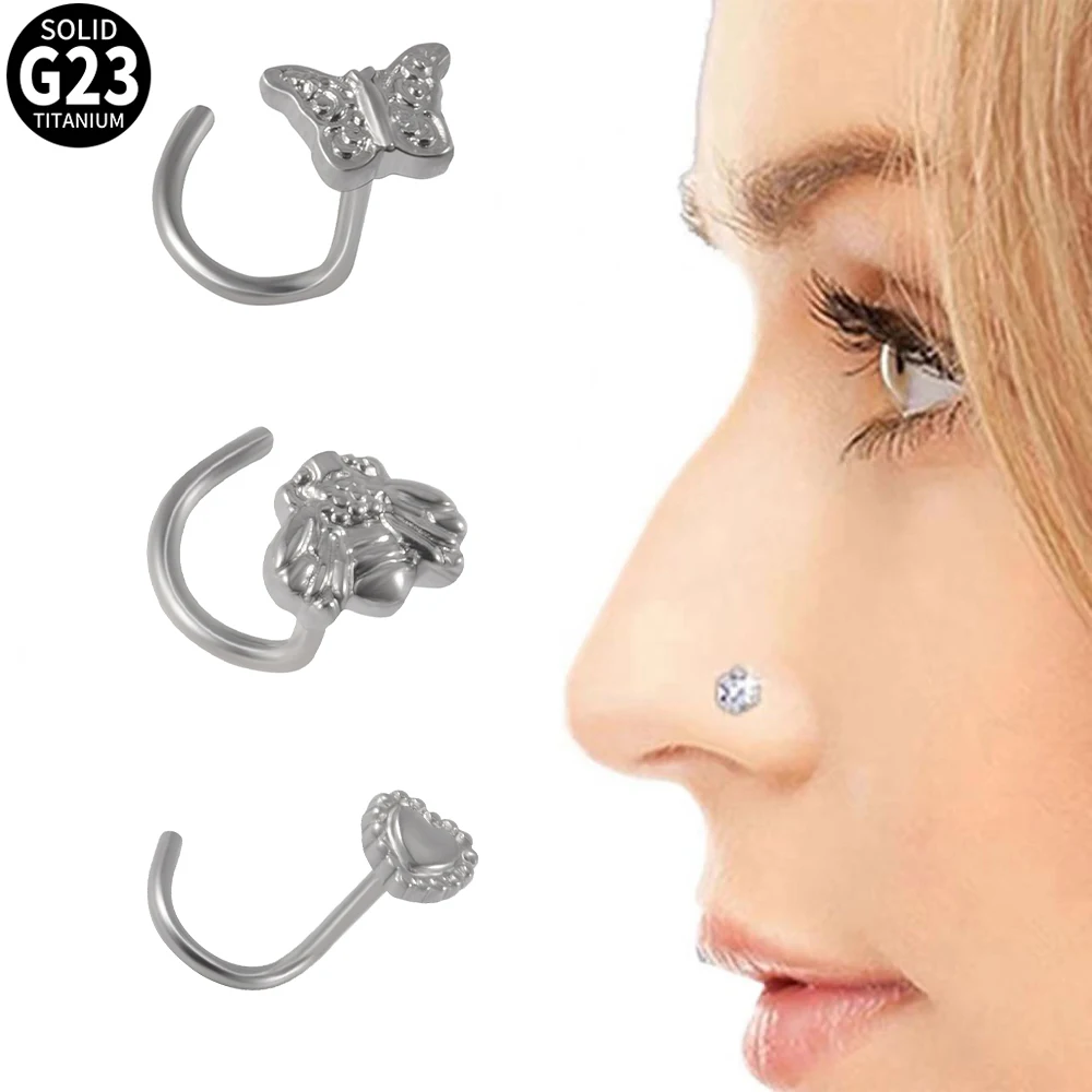 1 Pack 361L Surgical Steel\Titanium Alloy Neutral Sweet Cool Baby Cute S Stick Nose Ring Heart Shaped Nose Studs Hypoallergenic
1 Pack 361L Surgical Steel\Titanium Alloy Neutral Sweet Cool Baby Cute S Stick Nose Ring Heart Shaped Nose Studs Hypoallergenic