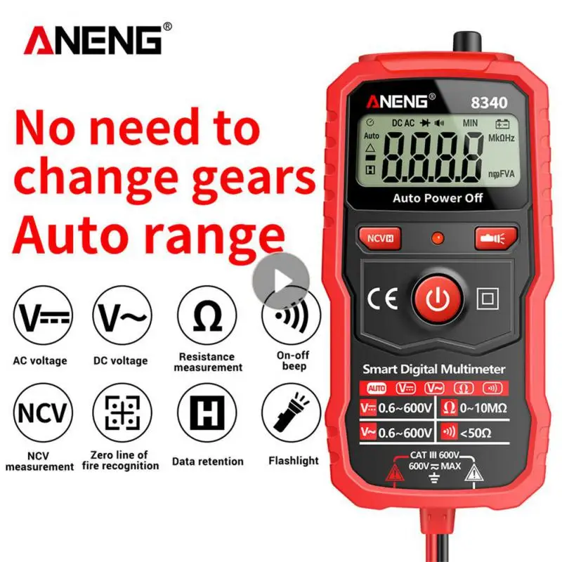 ANENG 8340 Digital Multimeter AC/DC Tester Electrical Resistance NCV Test Meter Profesional Voltmeter 1999 Counts Multimeter
ANENG 8340 Digital Multimeter AC/DC Tester Electrical Resistance NCV Test Meter Profesional Voltmeter 1999 Counts Multimeter