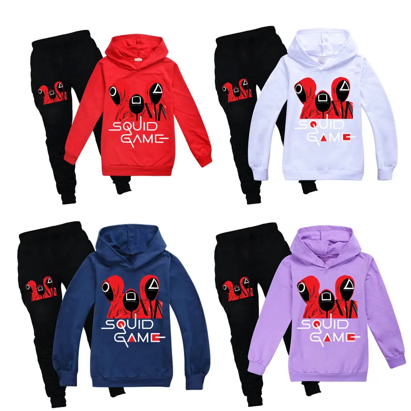 New Kids Clothes Sets for Boys Girls Squid Game Hoodies Sports Suit Long Sleeve Tops and Pants 2pcs Children Fashion Tracksuit
New Kids Clothes Sets for Boys Girls Squid Game Hoodies Sports Suit Long Sleeve Tops and Pants 2pcs Children Fashion Tracksuit