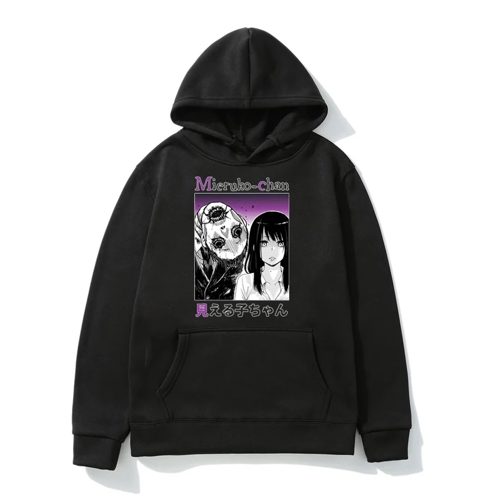 Anime Mieruko Chan Miko Graphic Print Hoodie Vintage Gothic Horror Cotton Hooded Sweatshirt Oversized Streetwear Fleece Pullover
Anime Mieruko Chan Miko Graphic Print Hoodie Vintage Gothic Horror Cotton Hooded Sweatshirt Oversized Streetwear Fleece Pullover