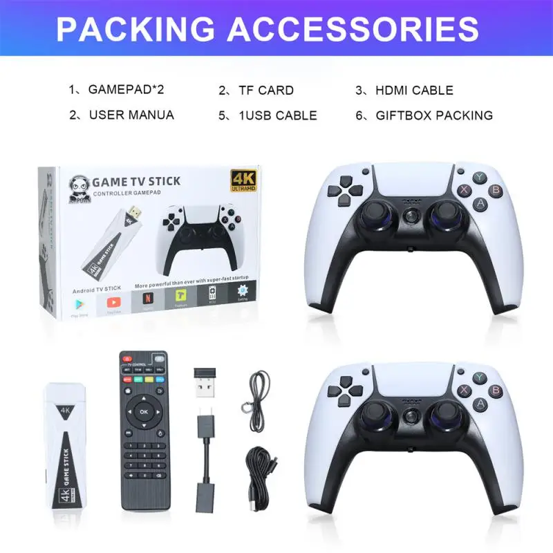 U10 Home Game Console 4K 60fps Output Low Latency TV Game Stick Portable Home Game Console 10000+Games For PS1
U10 Home Game Console 4K 60fps Output Low Latency TV Game Stick Portable Home Game Console 10000+Games For PS1