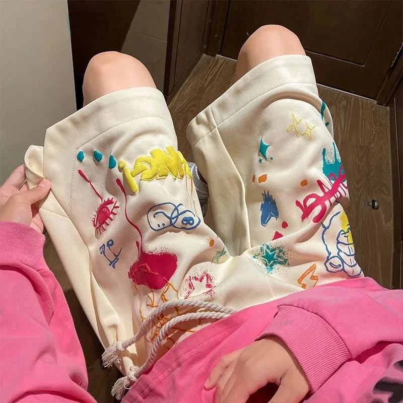 American Streetwear Pants High Waist Letter Print Pockets Lace Up Knee Length Pant Summer Casual Loose All Match Women Clothing
American Streetwear Pants High Waist Letter Print Pockets Lace Up Knee Length Pant Summer Casual Loose All Match Women Clothing