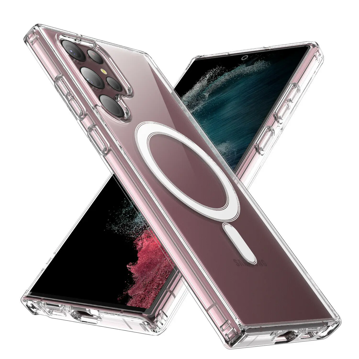 For Samsung S22 Ultra Thin Transparent Magnetic Charging Magsafe Phone Case for Galaxy S22 Plus Ultra Silicone Shockproof Cover
For Samsung S22 Ultra Thin Transparent Magnetic Charging Magsafe Phone Case for Galaxy S22 Plus Ultra Silicone Shockproof Cover