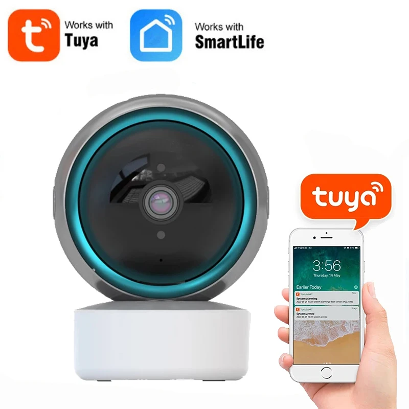 IP-камера HONTUSEC 3MP Tuya 2 МП Wi-Fi мини-камера видеонаблюдения для дома ИК-камера с