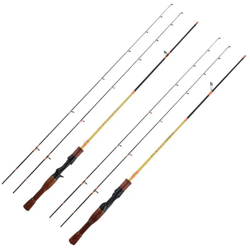 

Fishing Rod Carbon Fiber Spinning/casting Fishing Pole UL+L 2 Solid Tip Trout Fishing Rods for Reservoir Pond River Stream LAKE