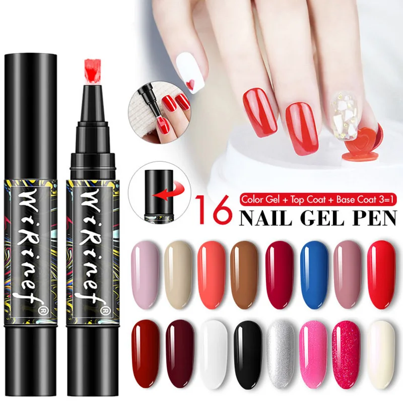 3 In 1 Gel Nail Varnish Pen One Step Nail Art Gel Polish Hybrid Base Coat Easy To Use UV Gel Polish Colorful Manicure Tool
3 In 1 Gel Nail Varnish Pen One Step Nail Art Gel Polish Hybrid Base Coat Easy To Use UV Gel Polish Colorful Manicure Tool