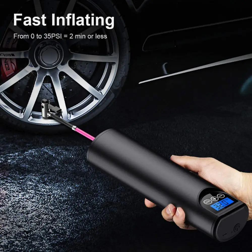 Rechargeable Car Air Pump 150PSI Portable Car Air Compressor 12V Wireless Digital Tire Inflator Pump For Car Motorcycle Bicycle
Rechargeable Car Air Pump 150PSI Portable Car Air Compressor 12V Wireless Digital Tire Inflator Pump For Car Motorcycle Bicycle