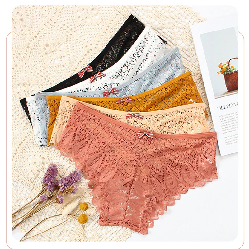Women Lace Underwear Sexy Low-Waist Briefs Hollow Out G String Underpant Solid Comfortable Female Lingerie
Women Lace Underwear Sexy Low-Waist Briefs Hollow Out G String Underpant Solid Comfortable Female Lingerie