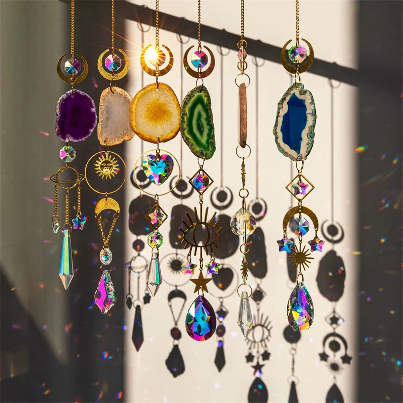 Original Natural Stone Agate Sun Catcher Agate Prism Window Pendant Rainbow Maker Hanging Crystal Windchime Home Outdoor Decor
Original Natural Stone Agate Sun Catcher Agate Prism Window Pendant Rainbow Maker Hanging Crystal Windchime Home Outdoor Decor