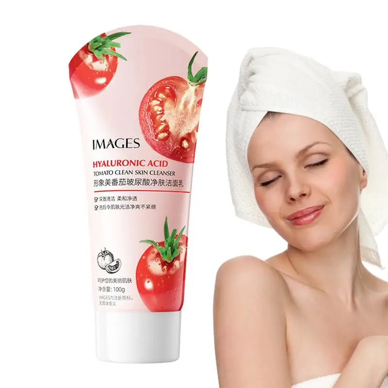 

Cream Face Wash Oil Control Hydrating Tomato Facial Cleanser Skin Care Supplies For Dating Shopping Traveling Business Trip Dail