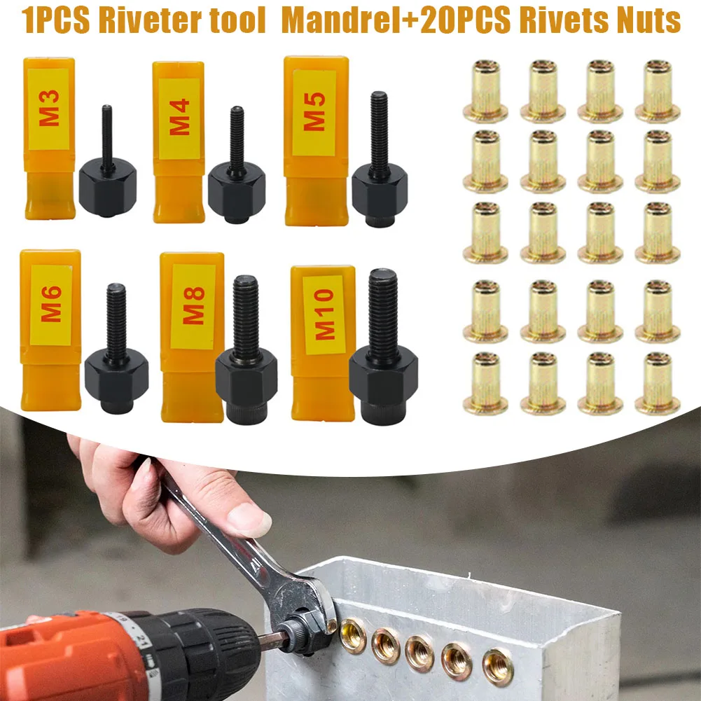 Hand Rivet Nut Head Rivet Nut Tool Simple Installation Manual Riveter Rivnut Tool Accessory for Nuts M3 M4 M5 M6 M8 M10
Hand Rivet Nut Head Rivet Nut Tool Simple Installation Manual Riveter Rivnut Tool Accessory for Nuts M3 M4 M5 M6 M8 M10