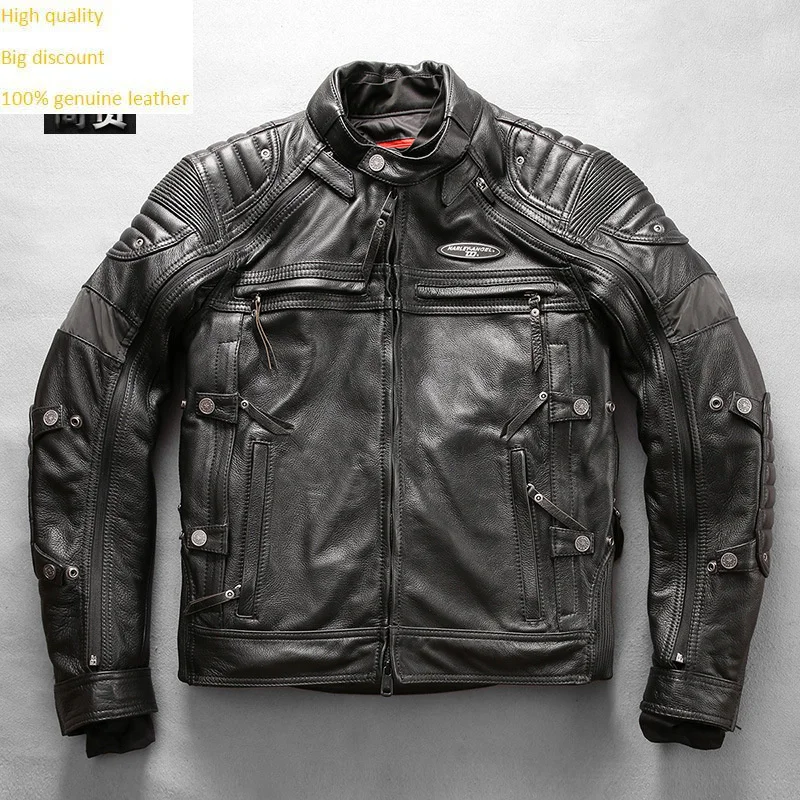 luxury 100% genuine Harley Angel Leather Men's spring summer autumn winter detachable four piece locomotive headcoat high qualit
luxury 100% genuine Harley Angel Leather Men's spring summer autumn winter detachable four piece locomotive headcoat high qualit