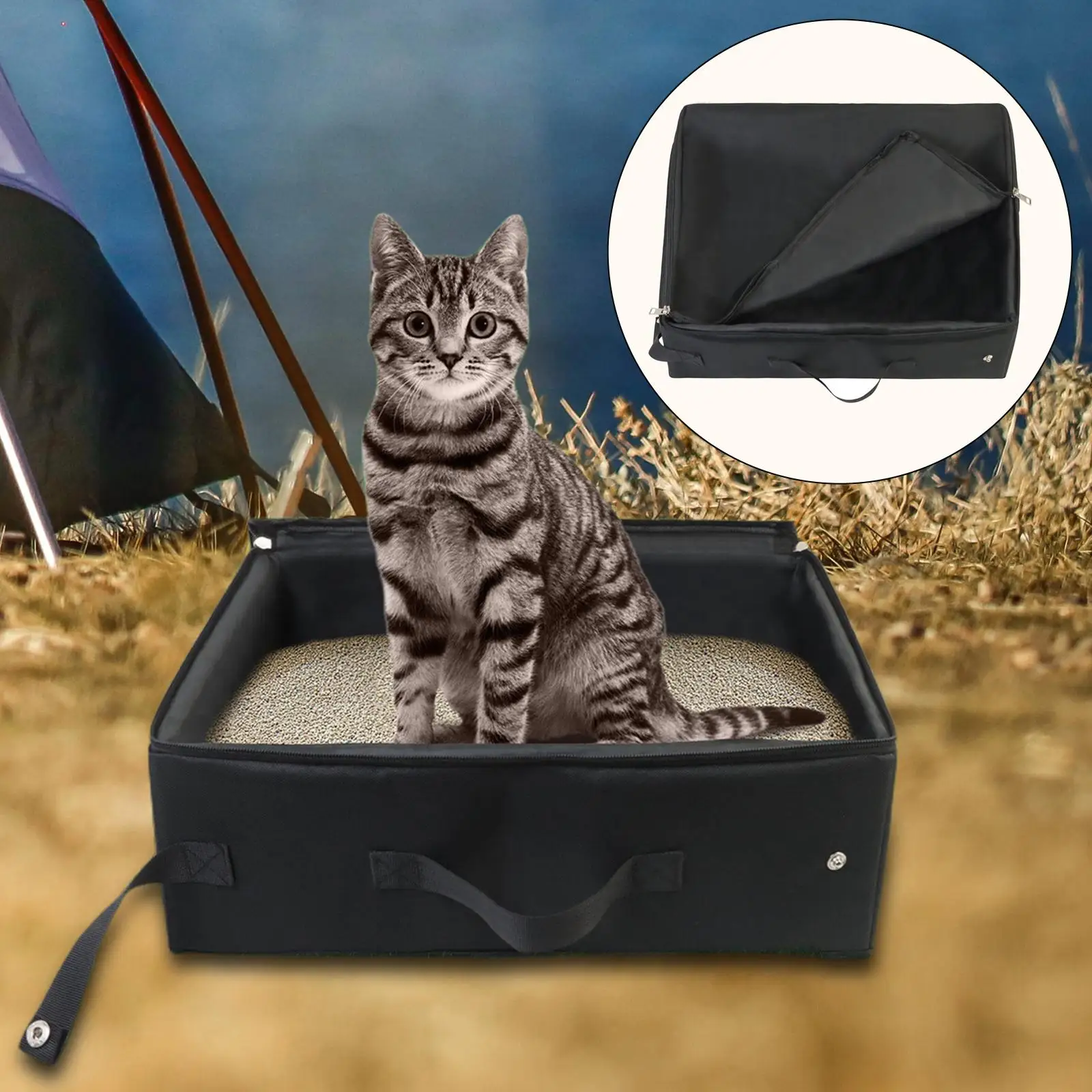 Foldable Cat Litter Pan Leak Proof Waterproof Lightweight for Hotel Stays Outdoor Road Trip Travel with Medium Cats and Kitties
Foldable Cat Litter Pan Leak Proof Waterproof Lightweight for Hotel Stays Outdoor Road Trip Travel with Medium Cats and Kitties