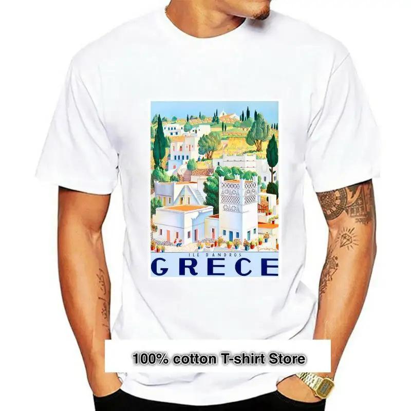 Camiseta Vintage de viaje para hombre y mujer, camisa con póster de Grecia, Ile, dAndros
Camiseta Vintage de viaje para hombre y mujer, camisa con póster de Grecia, Ile, dAndros