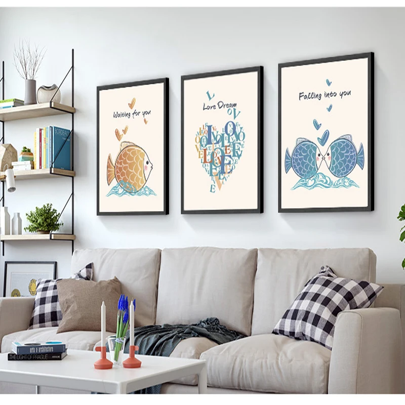 Home Room Decor Wall Art Nordic Canvas Painting Kids Room Decor Cartoon Fish Waiting for You Posters and Prints On The Wall
Home Room Decor Wall Art Nordic Canvas Painting Kids Room Decor Cartoon Fish Waiting for You Posters and Prints On The Wall