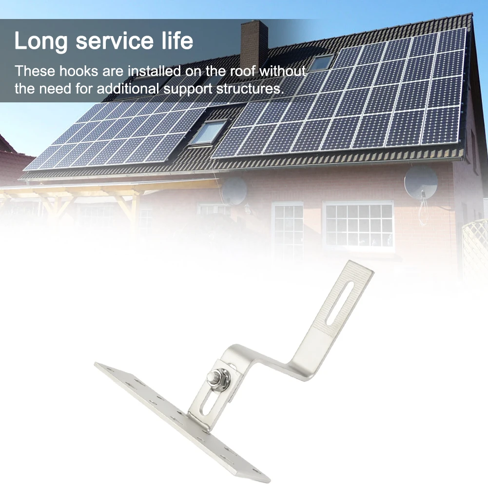 304 Stainless Steel Hook Up Roof Hook Durable High Quality 90 Degrees Vertical Adjustment Guide Rail Accessories
304 Stainless Steel Hook Up Roof Hook Durable High Quality 90 Degrees Vertical Adjustment Guide Rail Accessories
