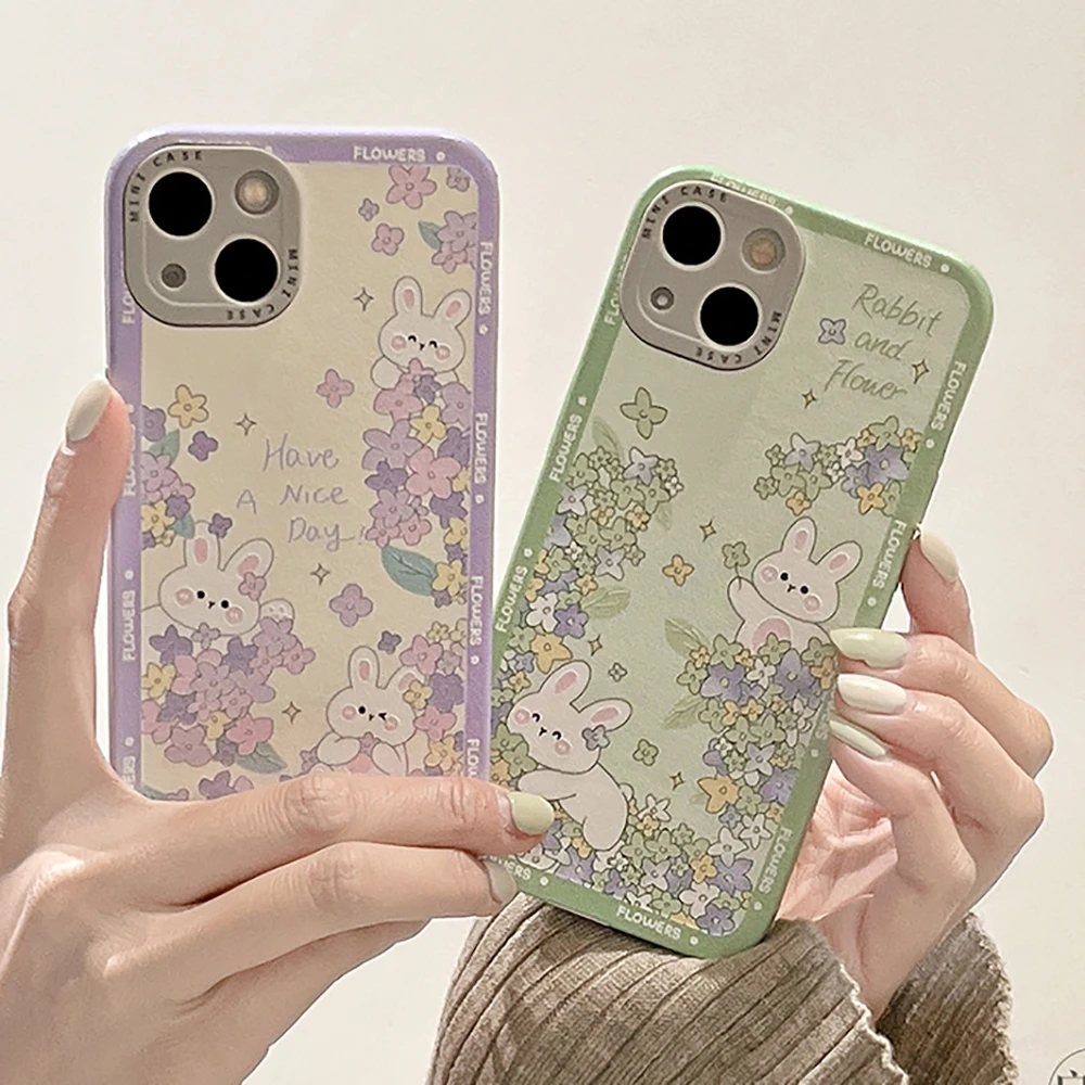 Cute Rabbit Cartoon Bunndy Flower Shockproof Phone Cases For iPhone 14 11 12 13 Pro XS Max X XR Soft PU Leather Back Cover Case
Cute Rabbit Cartoon Bunndy Flower Shockproof Phone Cases For iPhone 14 11 12 13 Pro XS Max X XR Soft PU Leather Back Cover Case