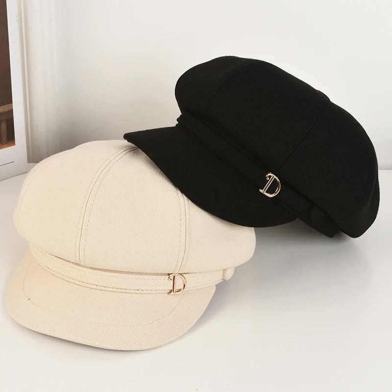 Autumn Winter Women's Winter Beret Hat Caps Solid Plain Octagonal Newsboy Cap For Ladies Letter D Decoration
Autumn Winter Women's Winter Beret Hat Caps Solid Plain Octagonal Newsboy Cap For Ladies Letter D Decoration