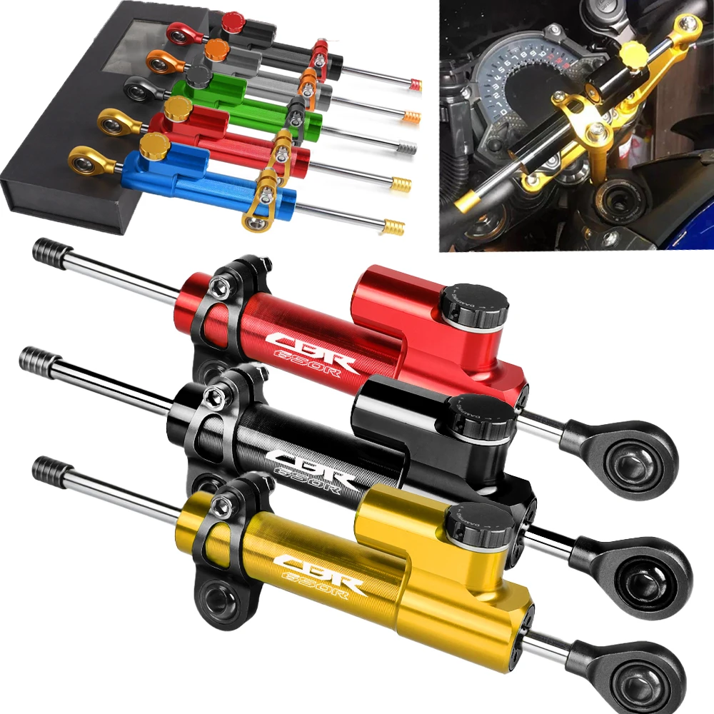 CNC Universal Aluminum Motorcycle Damper Steering Stabilize Safety Control For HONDA CBR650R CBR 650 R CBR 650R 2019 2020
CNC Universal Aluminum Motorcycle Damper Steering Stabilize Safety Control For HONDA CBR650R CBR 650 R CBR 650R 2019 2020