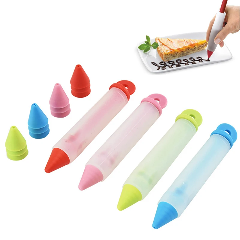 1Pc Syringe Shaped Silicone Food Writing Pen Chocolate Cream Mounting Pen Cake Decorating Tools Dessert Decorators With Nozzles
1Pc Syringe Shaped Silicone Food Writing Pen Chocolate Cream Mounting Pen Cake Decorating Tools Dessert Decorators With Nozzles