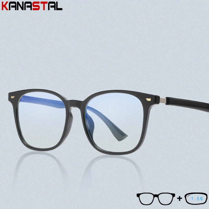 Men Blue Light Blocking Glasses Women TR90 Literary Square Eyeglasses Frame CR39 Optical Myopia Presbyopic Prescription Eyewear
Men Blue Light Blocking Glasses Women TR90 Literary Square Eyeglasses Frame CR39 Optical Myopia Presbyopic Prescription Eyewear
