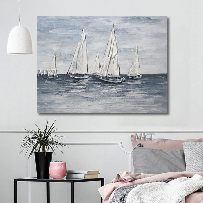 Acrylic Art Abstract Seascape Sailboat Wall Picture Canvas For Home Decoration Unframed 100% Hand-painted Abstract Oil Paintings
Acrylic Art Abstract Seascape Sailboat Wall Picture Canvas For Home Decoration Unframed 100% Hand-painted Abstract Oil Paintings